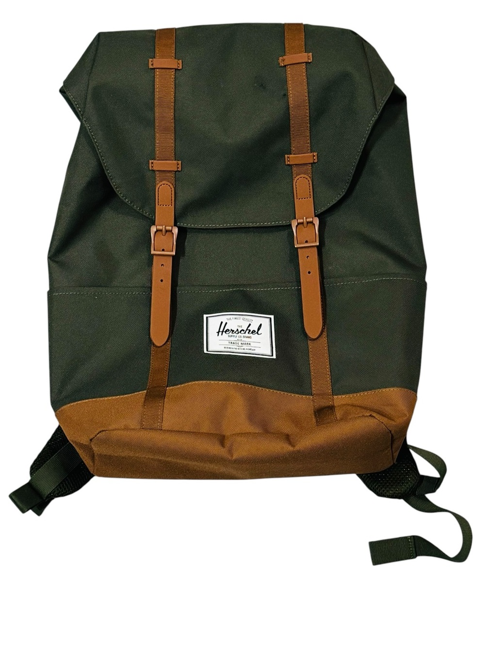 Herschel Supply Company Dark Green and Brown Heritage Retreat Backpack